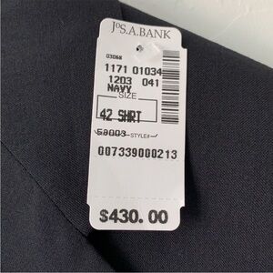 ❤️JOS A BANK 100% Wool Black Suit Size 42S
